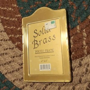 2 Solid Brass Photo Frames for 4x6" Photo